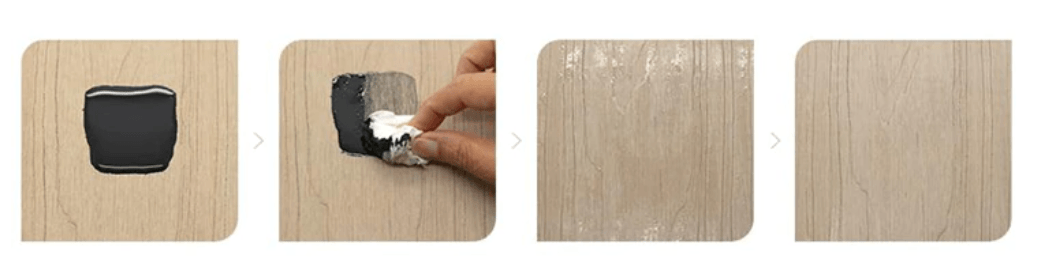 encre sur bois